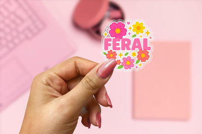 FERAL 2.5'' Vinyl Sticker –  (Glitter/Holographic or Glossy)