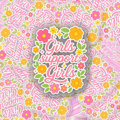 Girls Support Girls 2.5'' Vinyl Sticker –  (Glitter/Holographic or Glossy)