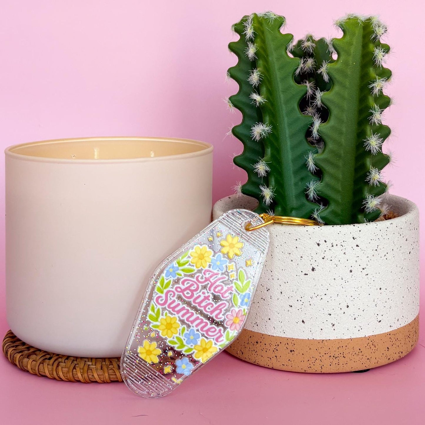 Keychain Hot Summer B*tch | Acrylic Motel Keychain | Unstable Babes Club