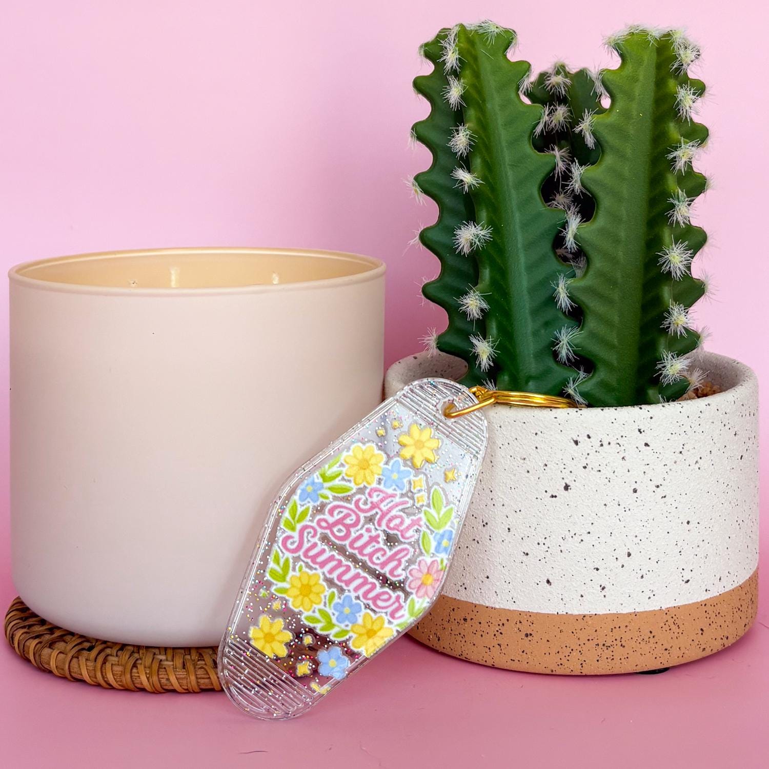 Keychain Hot Summer B*tch | Acrylic Motel Keychain | Unstable Babes Club