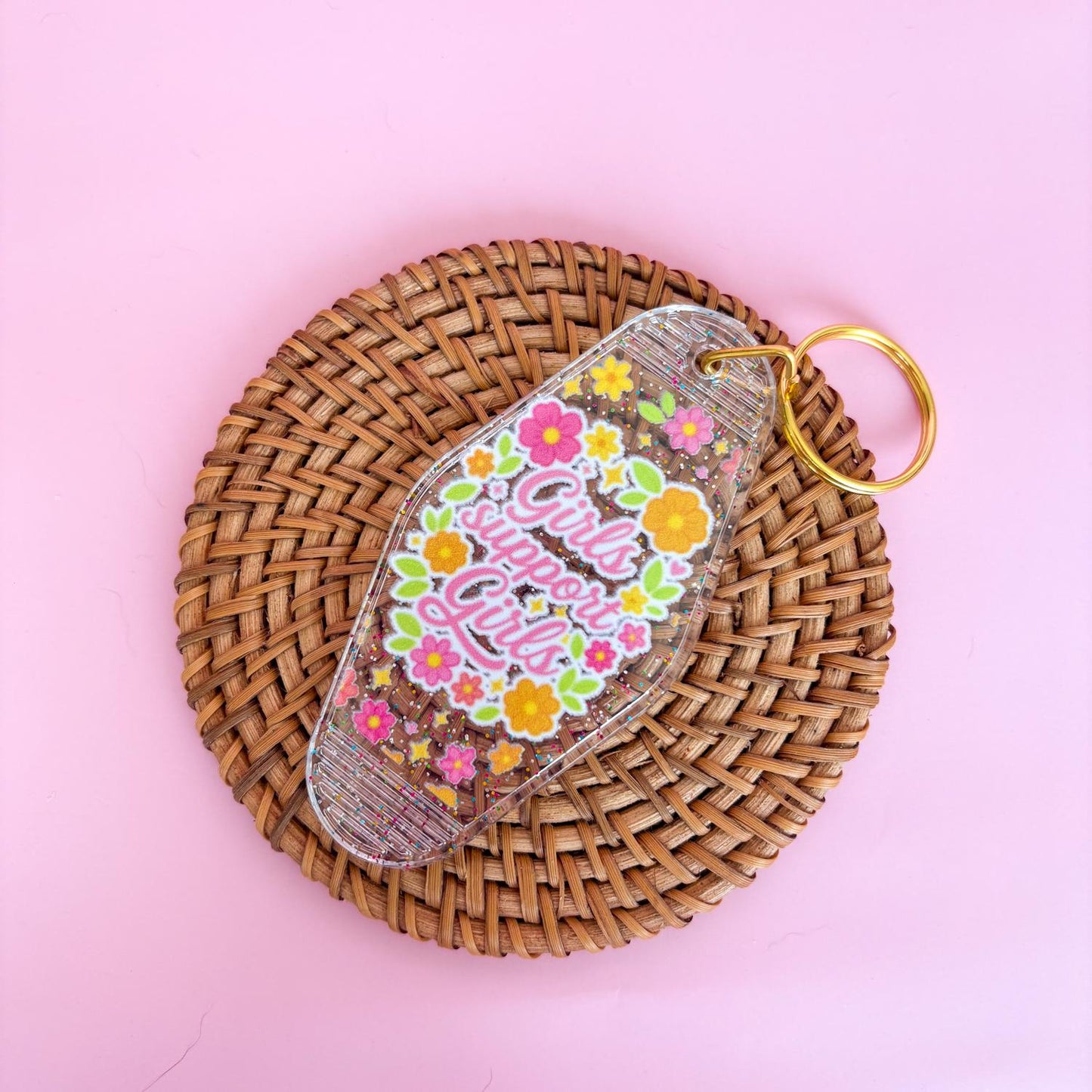 Keychain Girls Support Girls | Acrylic Motel Keychain | Unstable Babes Club