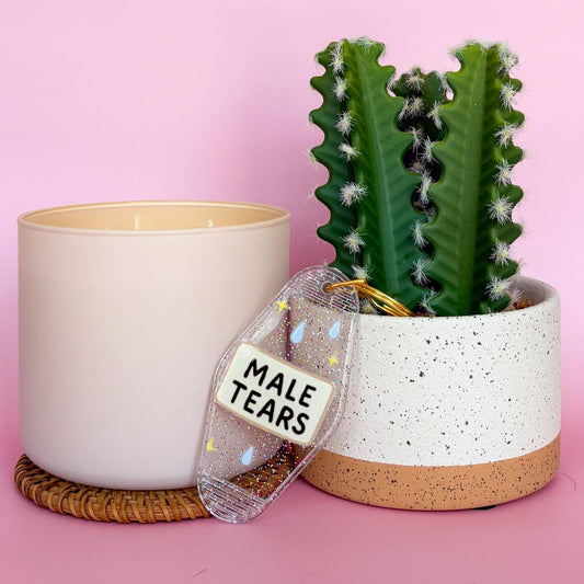 Keychain Male Tears | Acrylic Motel Keychain | Unstable Babes Club