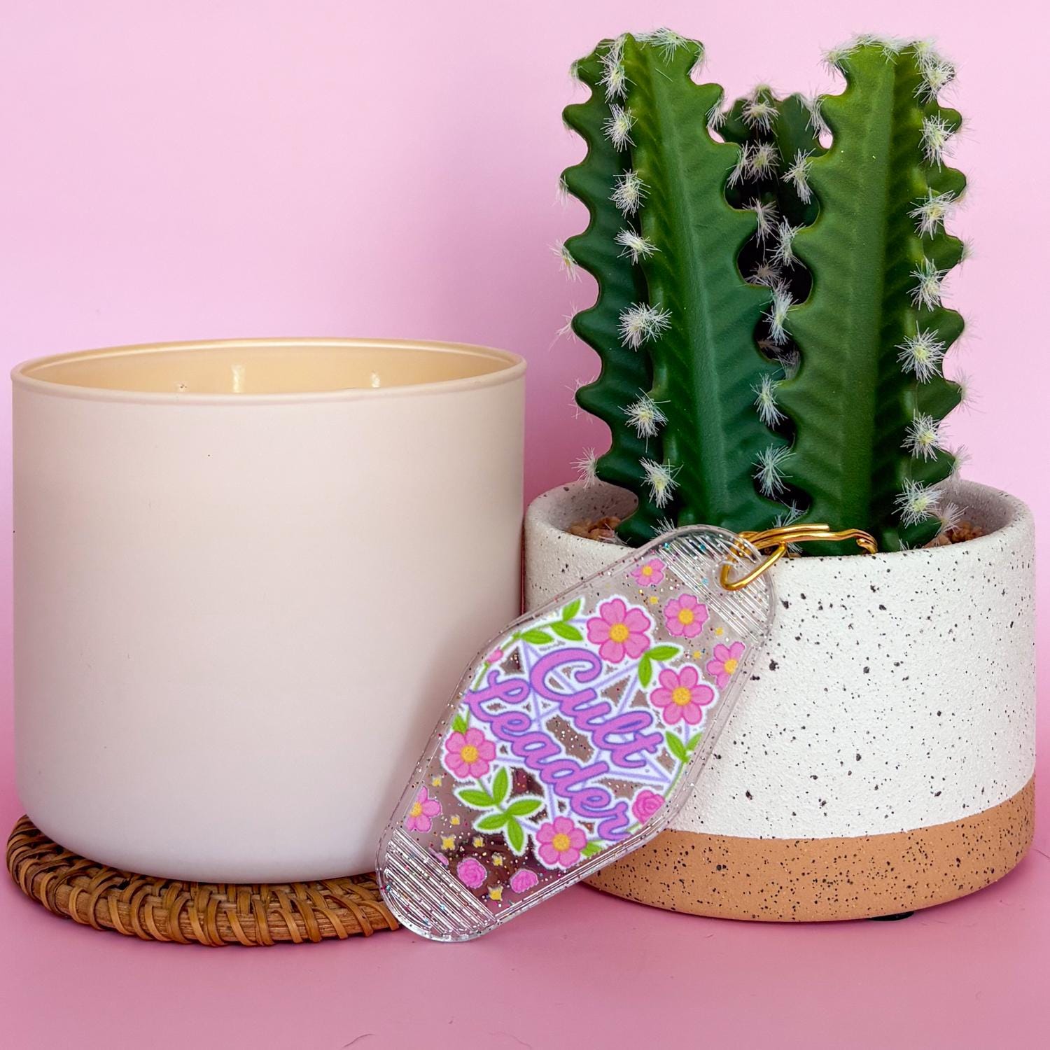 Keychain Cult Leader | Acrylic Motel Keychain | Unstable Babes Club