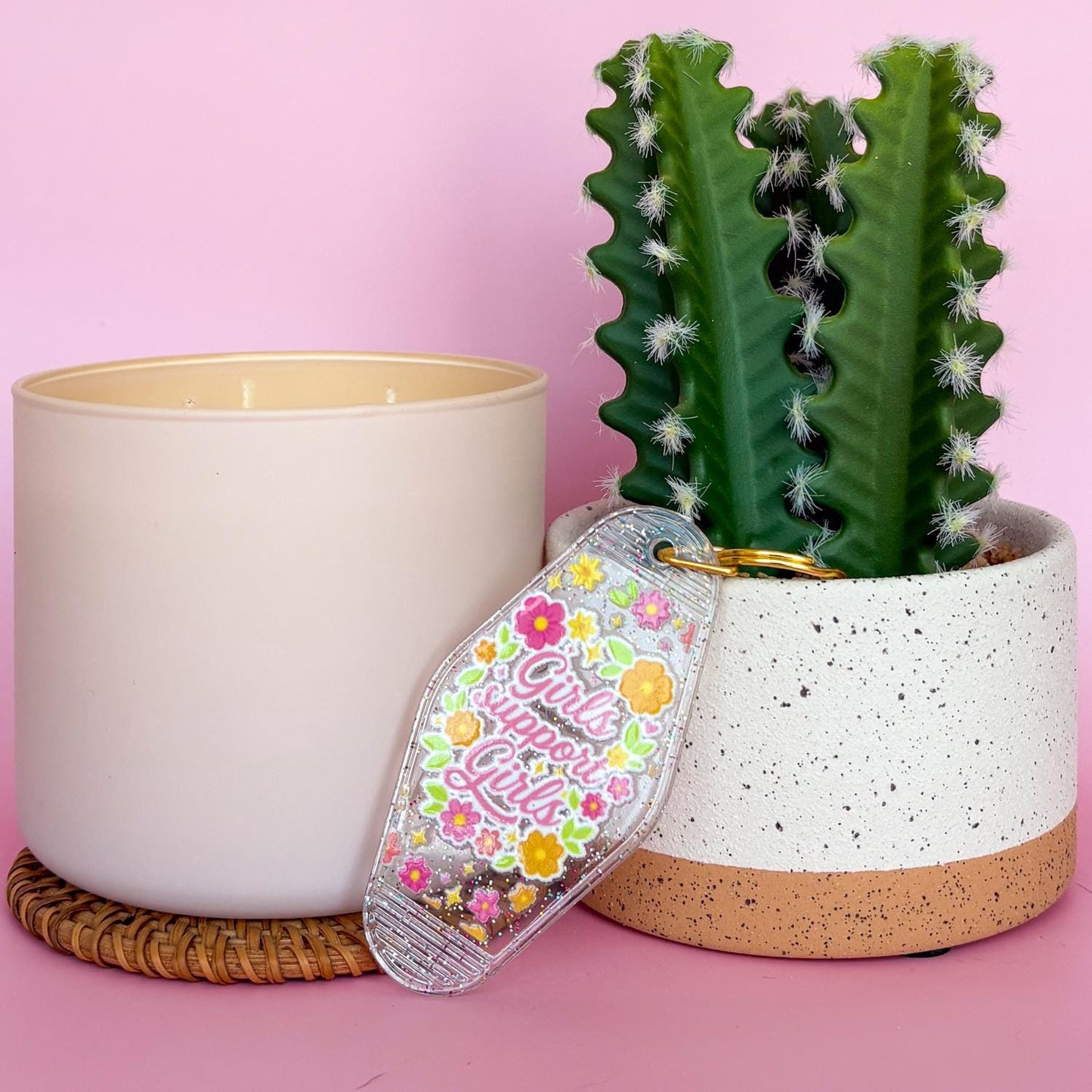 Keychain Girls Support Girls | Acrylic Motel Keychain | Unstable Babes Club