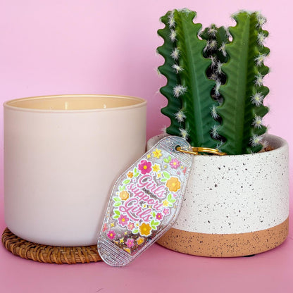 Keychain Girls Support Girls | Acrylic Motel Keychain | Unstable Babes Club