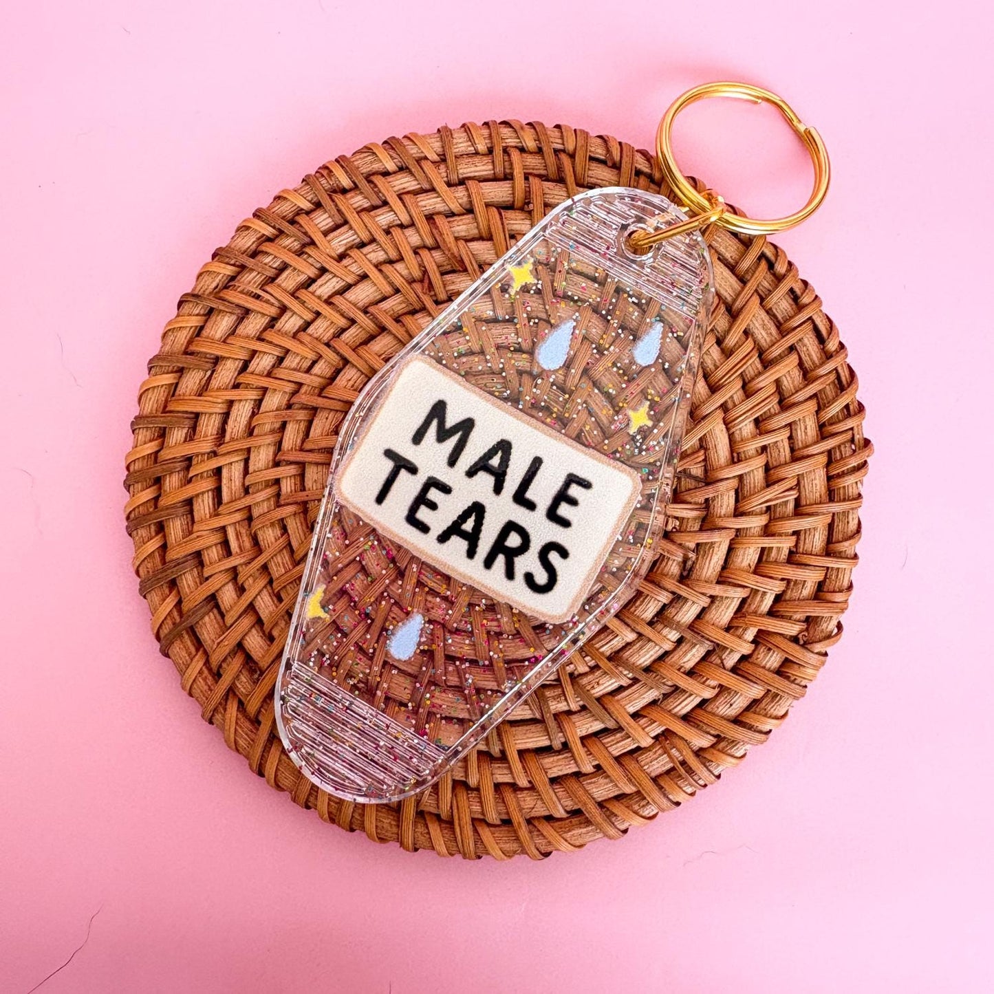 Keychain Male Tears | Acrylic Motel Keychain | Unstable Babes Club