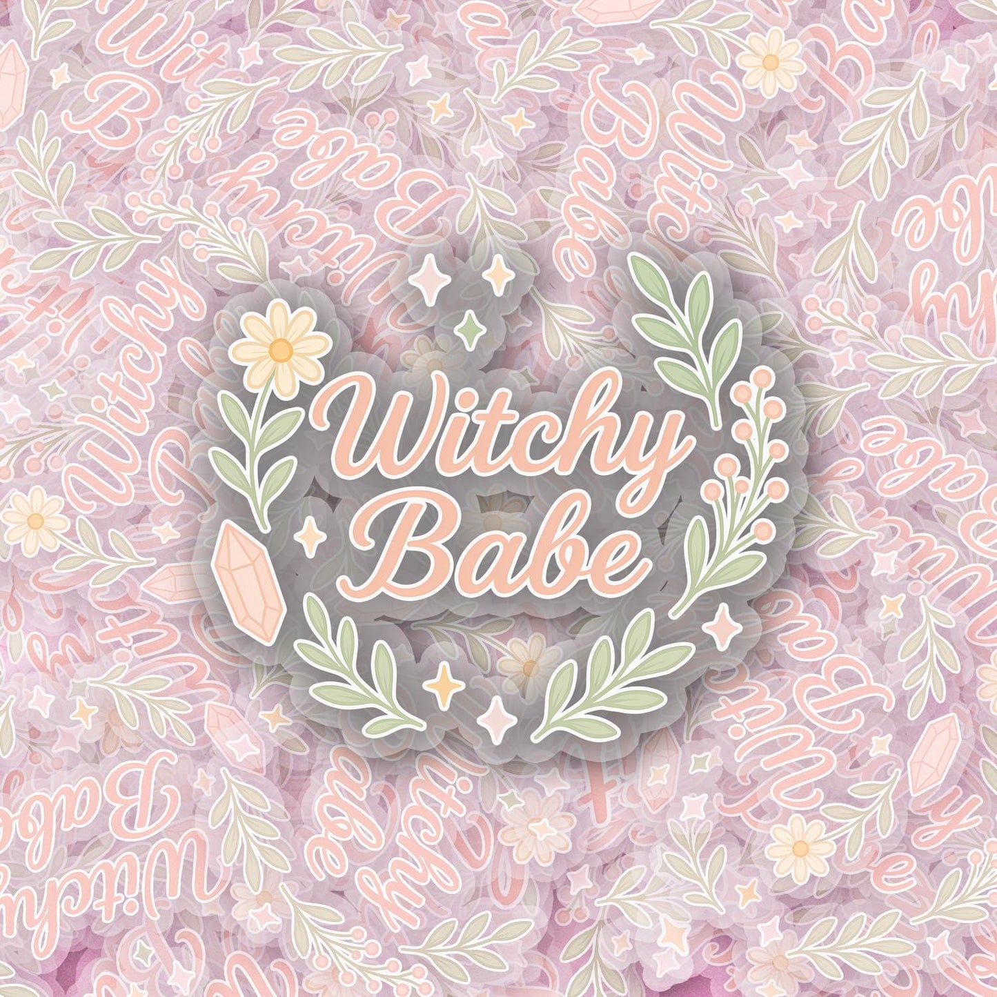 Witchy Babe 2.5'' Vinyl Sticker – (Glitter/Holographic or Glossy)