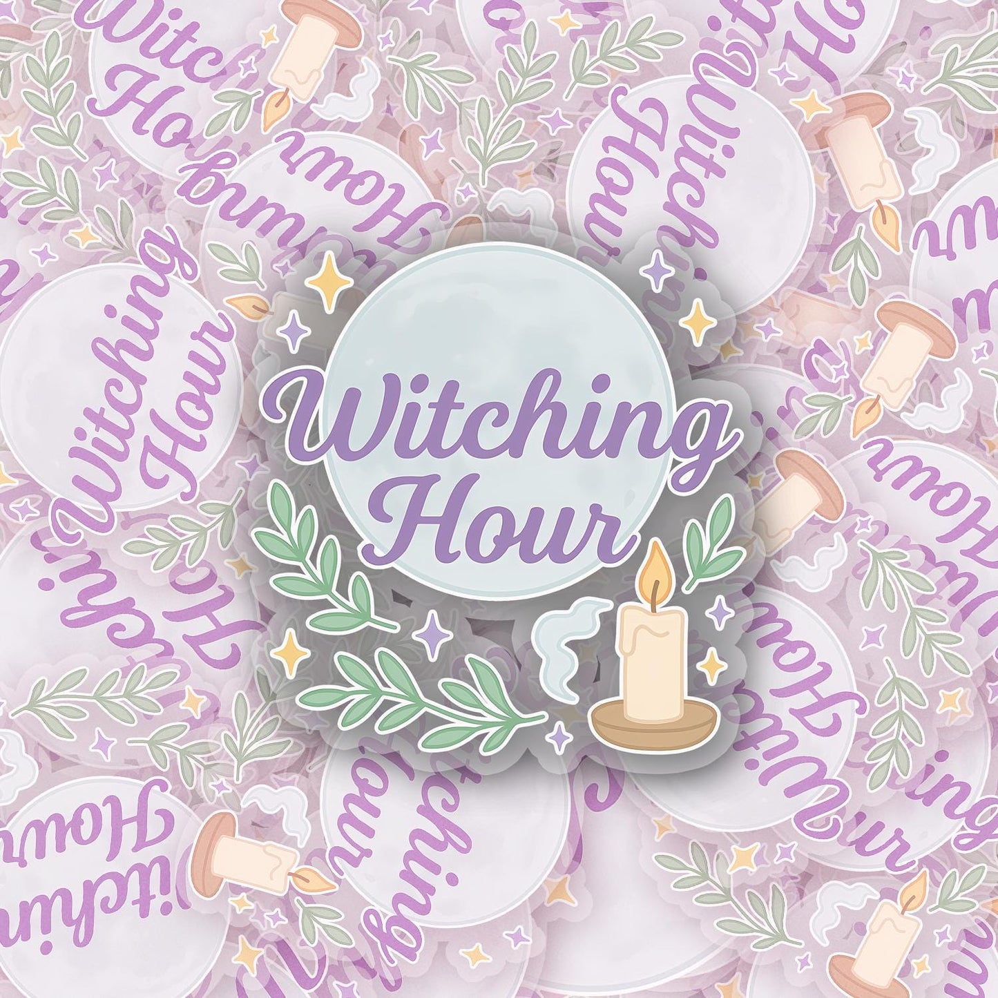 Witching Hour 2.5'' Vinyl Sticker – (Glitter/Holographic or Glossy)