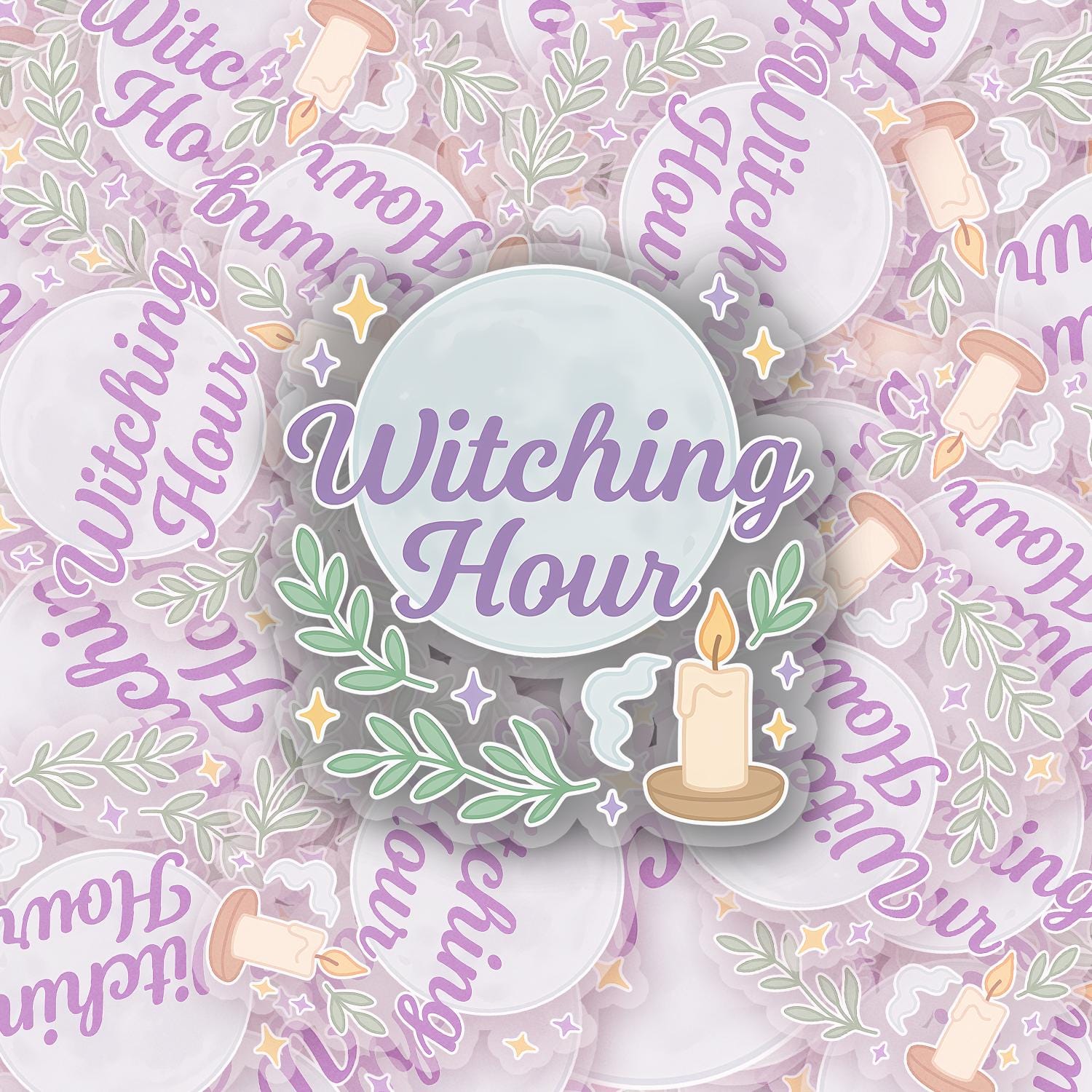 Witching Hour 2.5'' Vinyl Sticker – (Glitter/Holographic or Glossy)