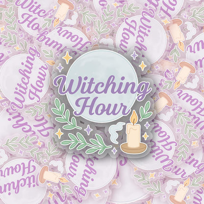 Witching Hour 2.5'' Vinyl Sticker – (Glitter/Holographic or Glossy)