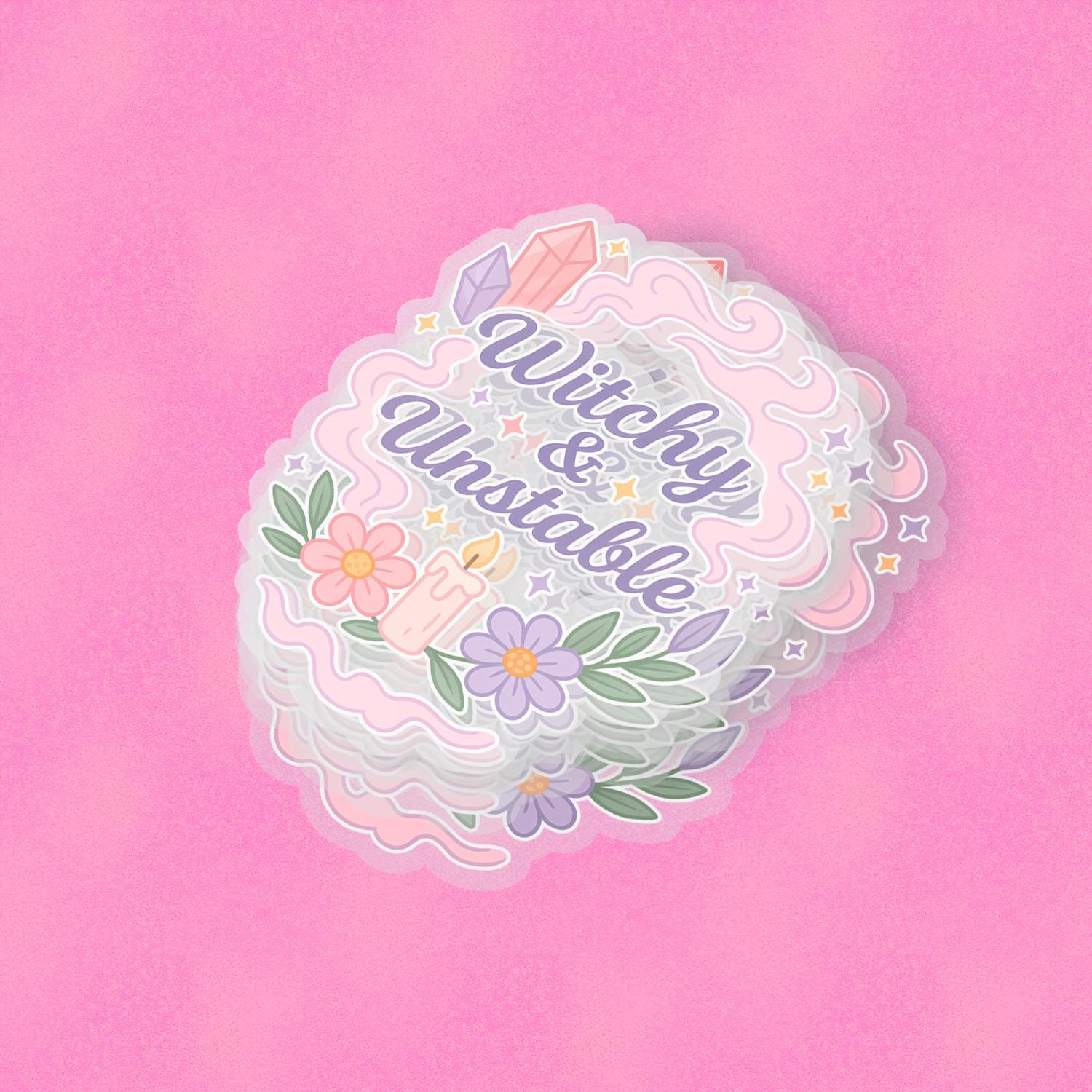 Witchy and Unstable 2.5'' Vinyl Sticker – (Glitter/Holographic or Glossy)