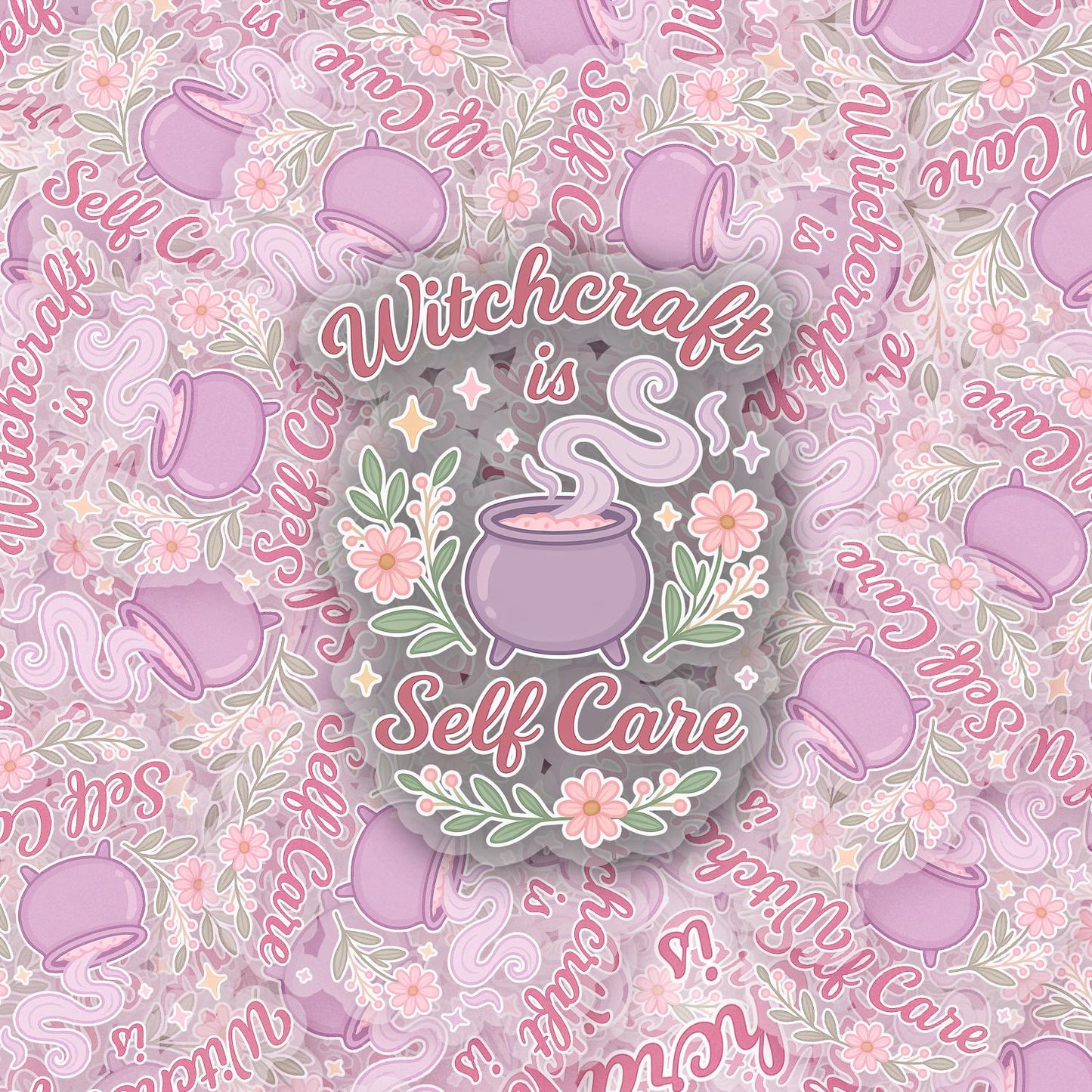 Witchcraft is SelfCare 2.5'' Vinyl Sticker – (Glitter/Holographic or Glossy)