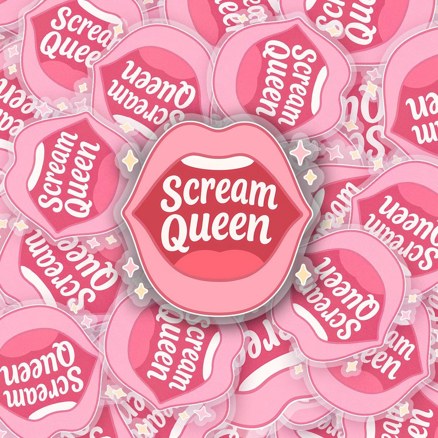 Scream Queen 2.5'' Vinyl Sticker – (Glitter/Holographic or Glossy)