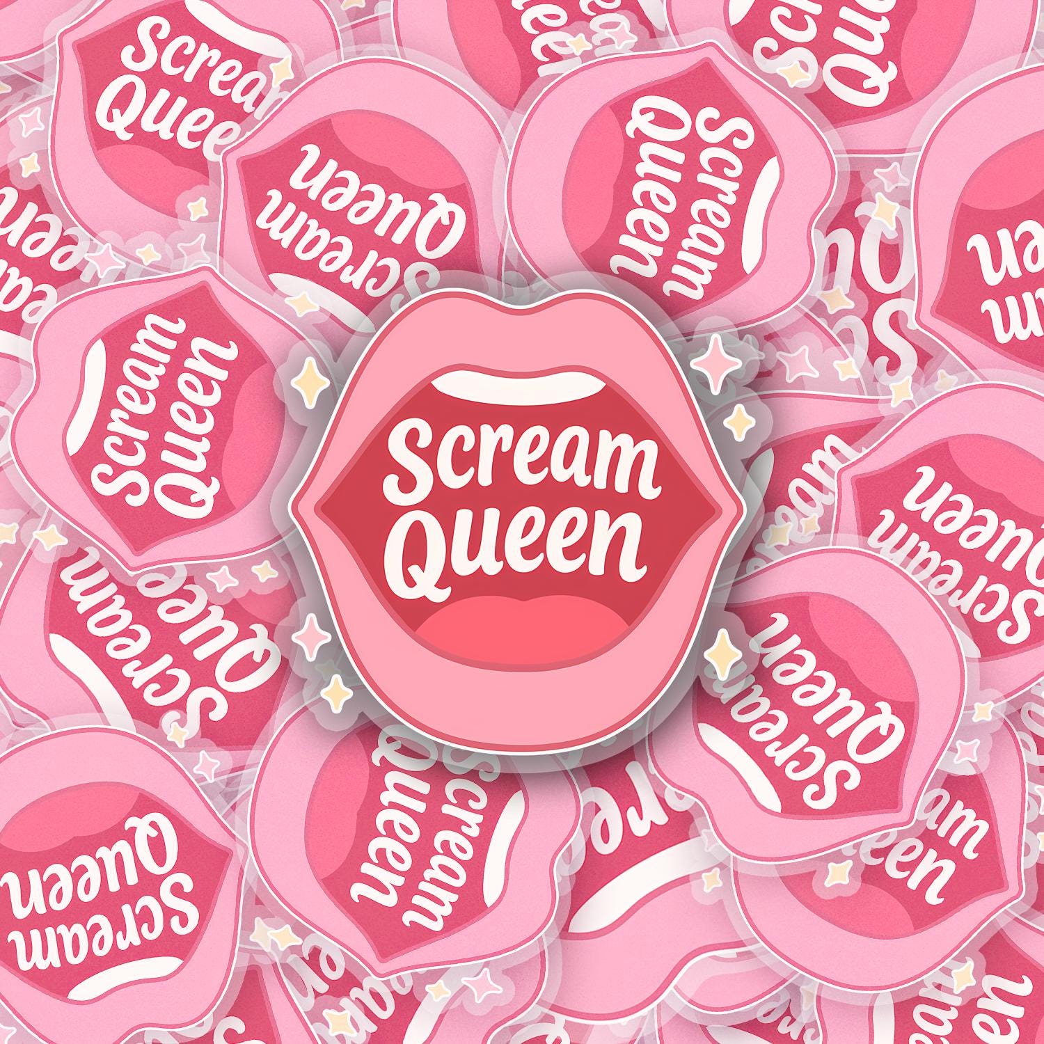 Scream Queen 2.5'' Vinyl Sticker – (Glitter/Holographic or Glossy)