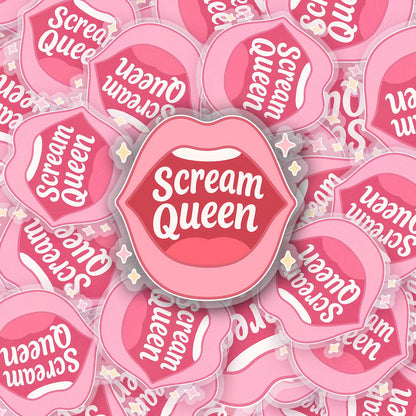 Scream Queen 2.5'' Vinyl Sticker – (Glitter/Holographic or Glossy)