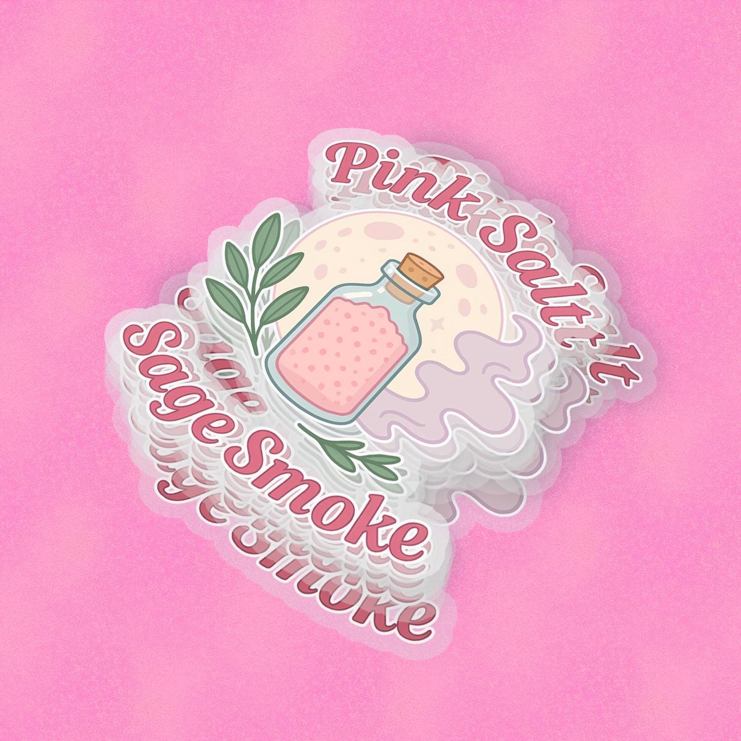 Pink Salt 2.5'' Vinyl Sticker – (Glitter/Holographic or Glossy)