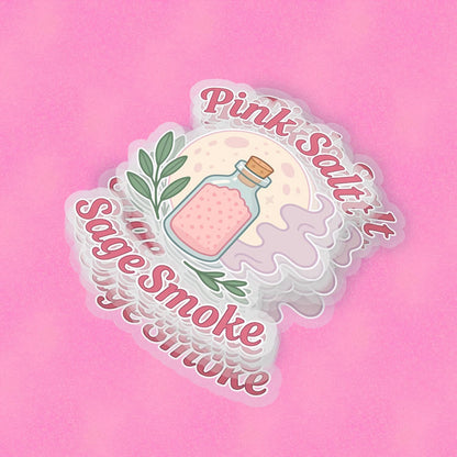 Pink Salt 2.5'' Vinyl Sticker – (Glitter/Holographic or Glossy)