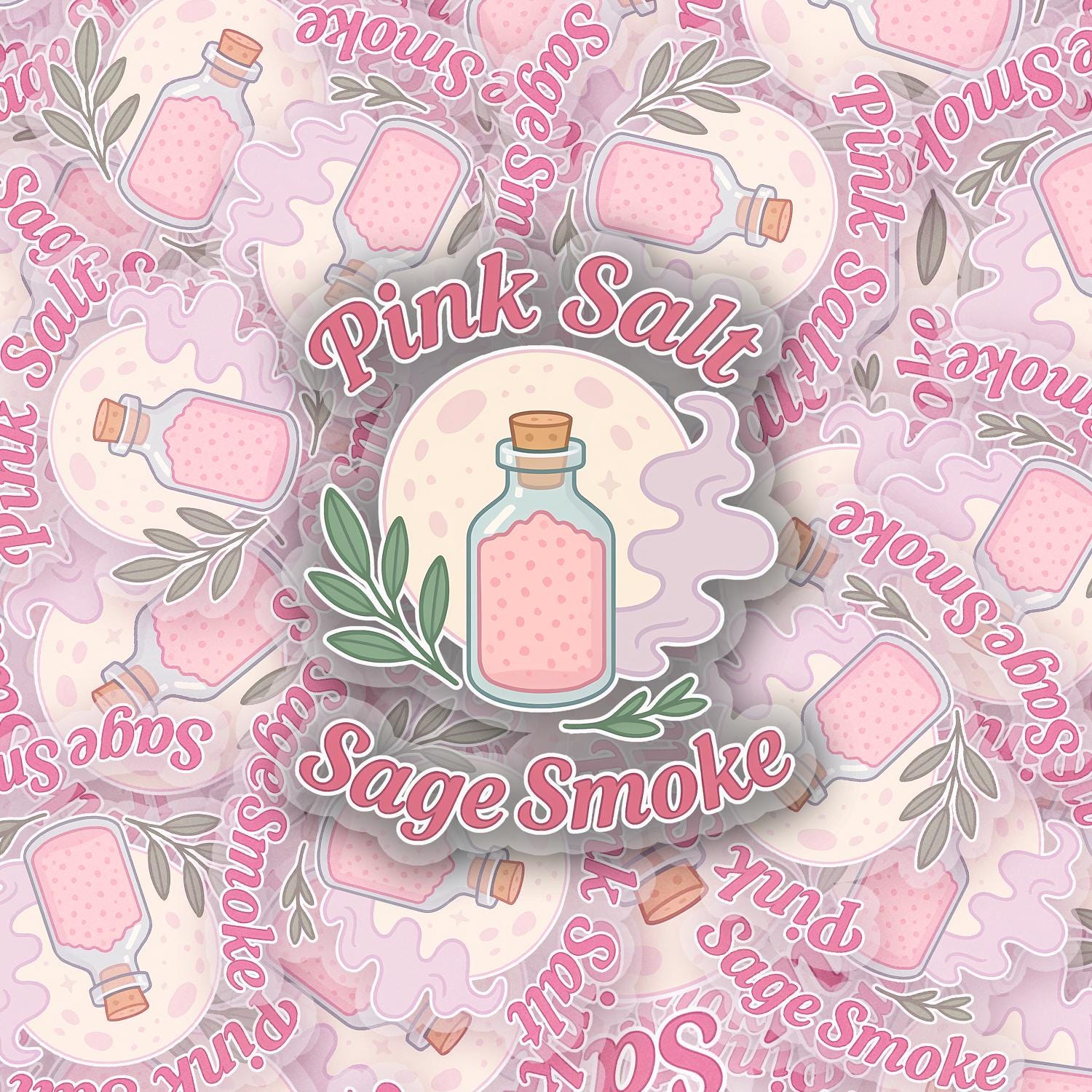 Pink Salt 2.5'' Vinyl Sticker – (Glitter/Holographic or Glossy)