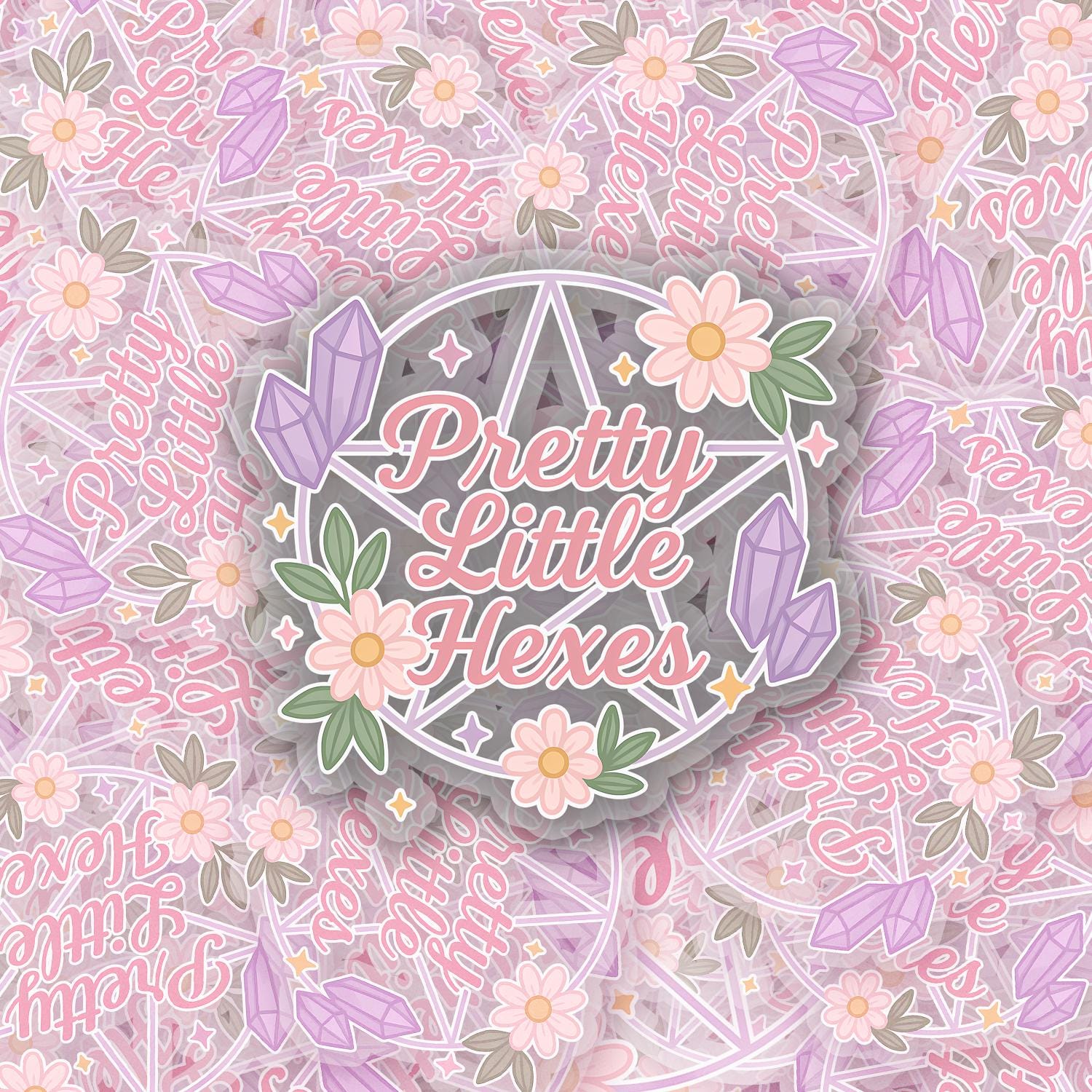 Pretty Little Hexes 2.5'' Vinyl Sticker – (Glitter/Holographic or Glossy)