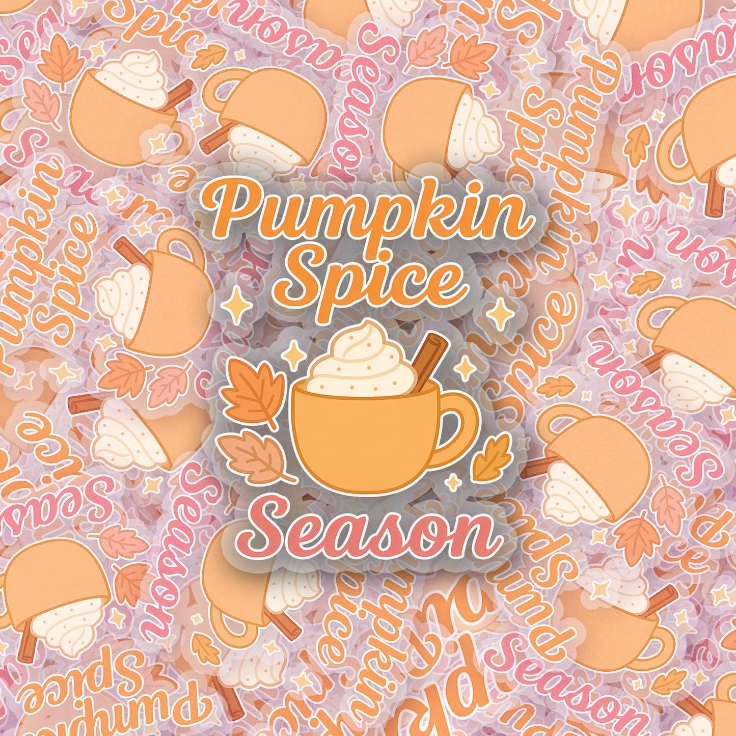 Pumpkin Spice Season 2.5'' Vinyl Sticker – (Glitter/Holographic or Glossy)