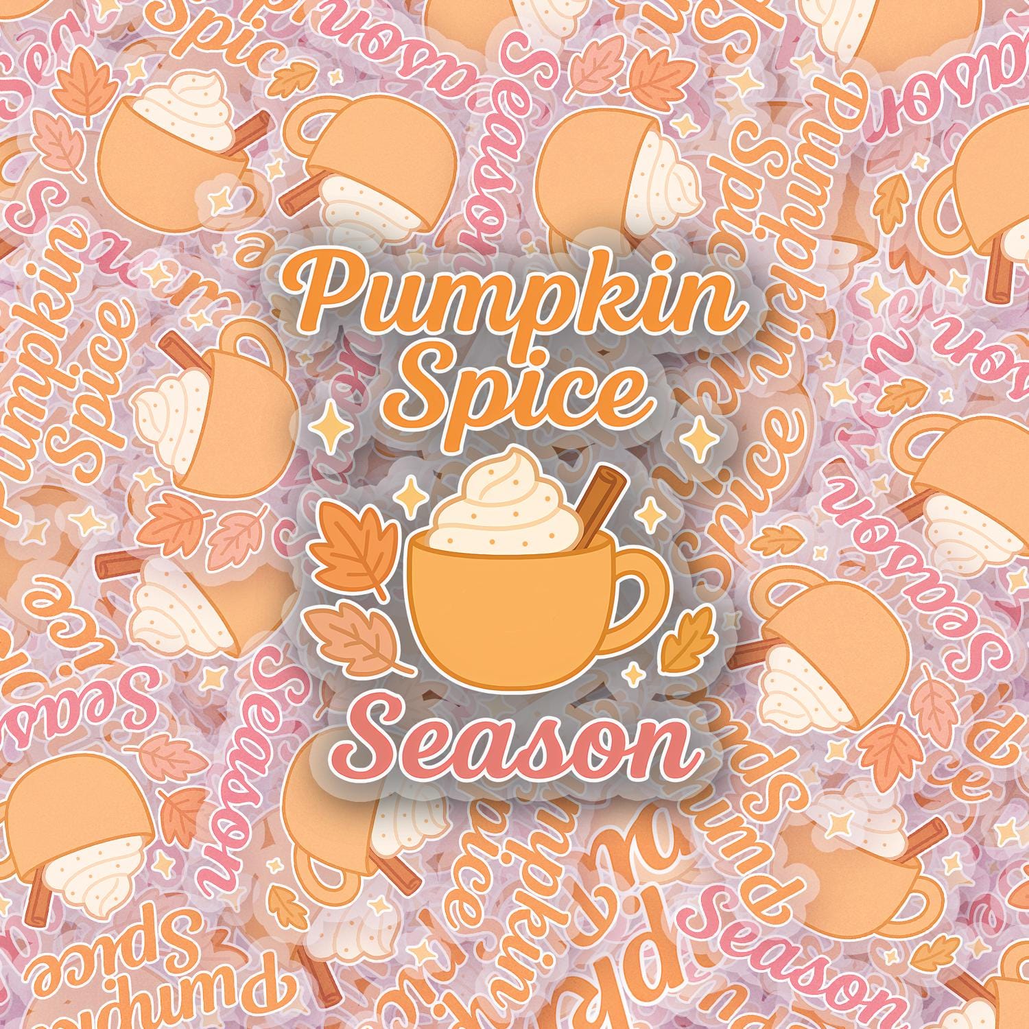 Pumpkin Spice Season 2.5'' Vinyl Sticker – (Glitter/Holographic or Glossy)