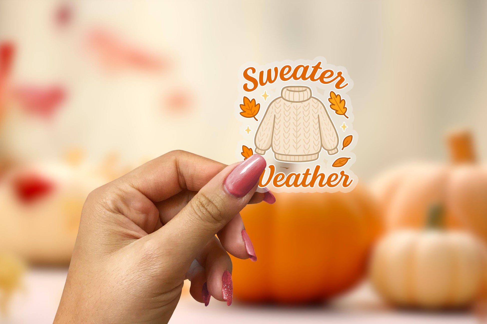 Sweater Weather 2.5'' Vinyl Sticker – (Glitter/Holographic or Glossy)