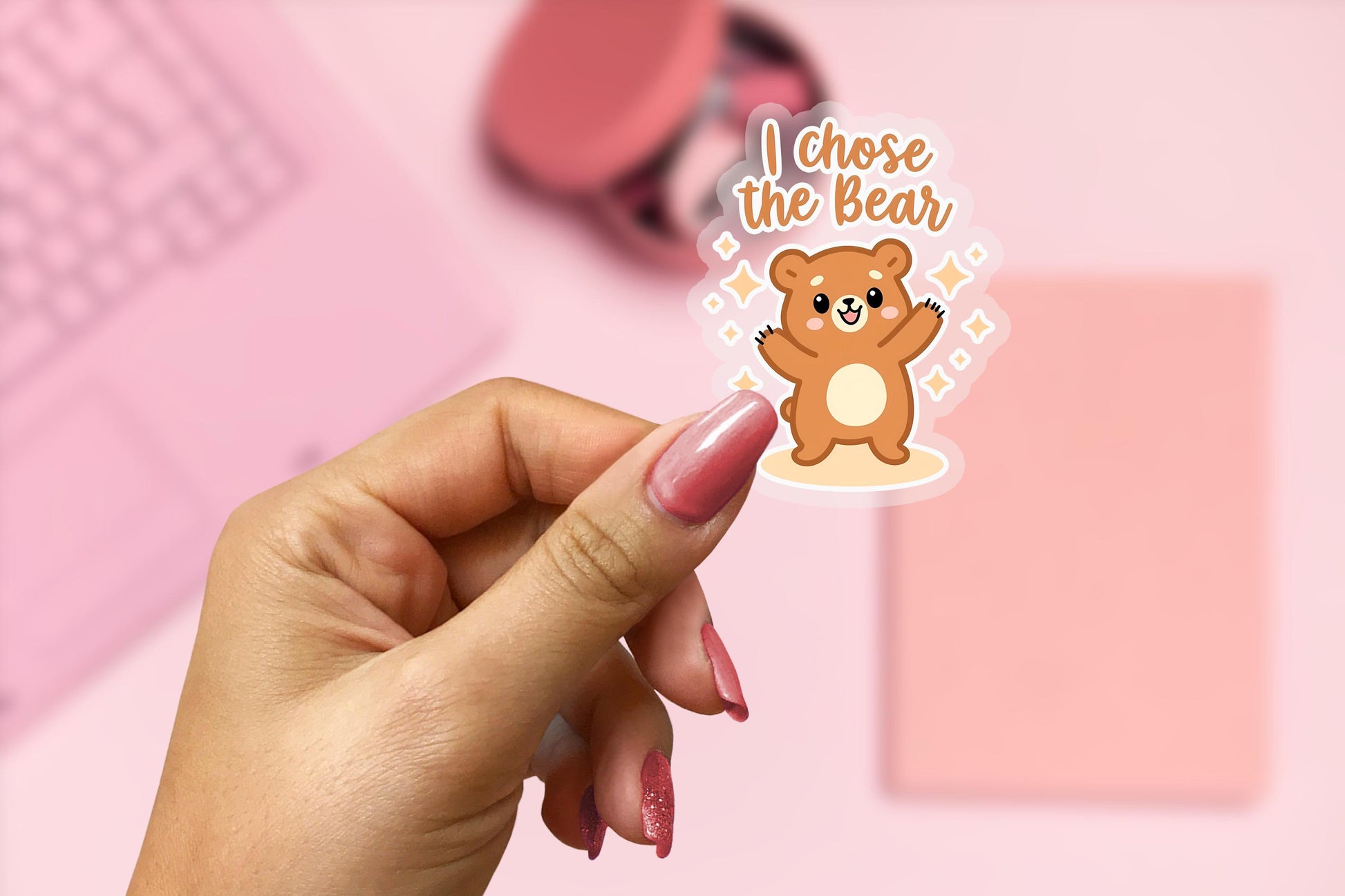 I Chose the Bear! 2.5'' Vinyl Sticker – (Glitter/Holographic or Glossy)