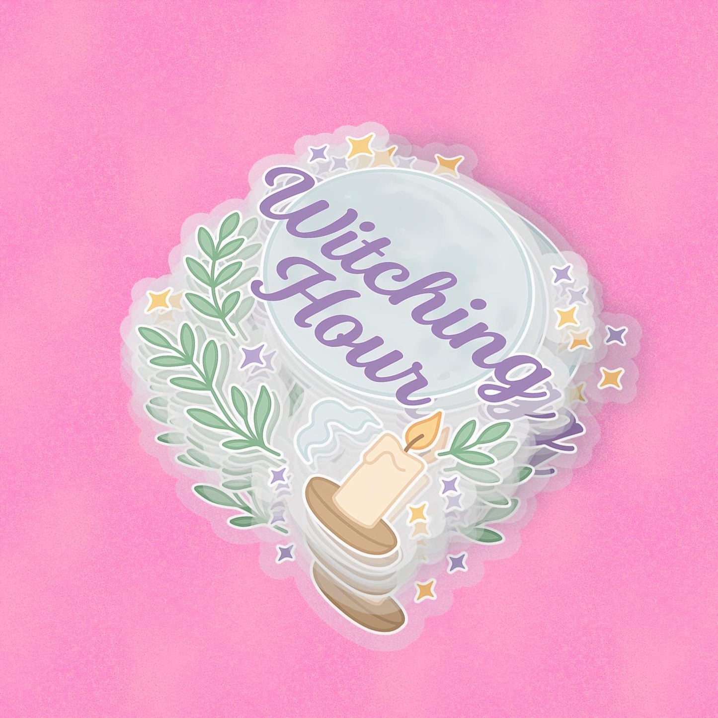 Witching Hour 2.5'' Vinyl Sticker – (Glitter/Holographic or Glossy)