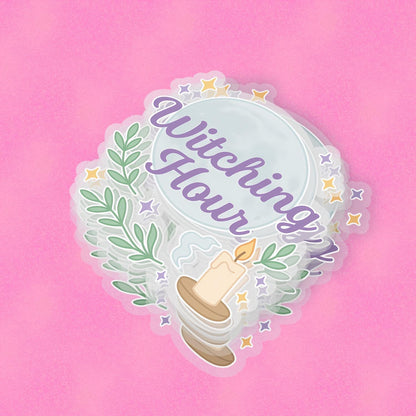 Witching Hour 2.5'' Vinyl Sticker – (Glitter/Holographic or Glossy)