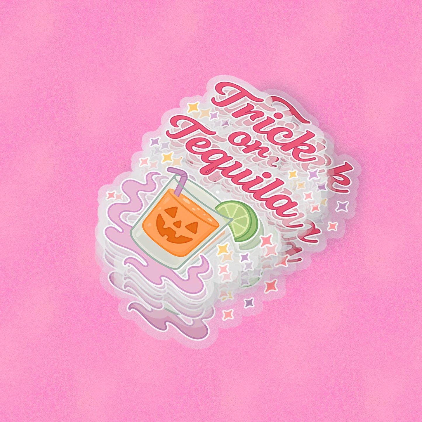 Trick or Tequila 2.5'' Vinyl Sticker – (Glitter/Holographic or Glossy)