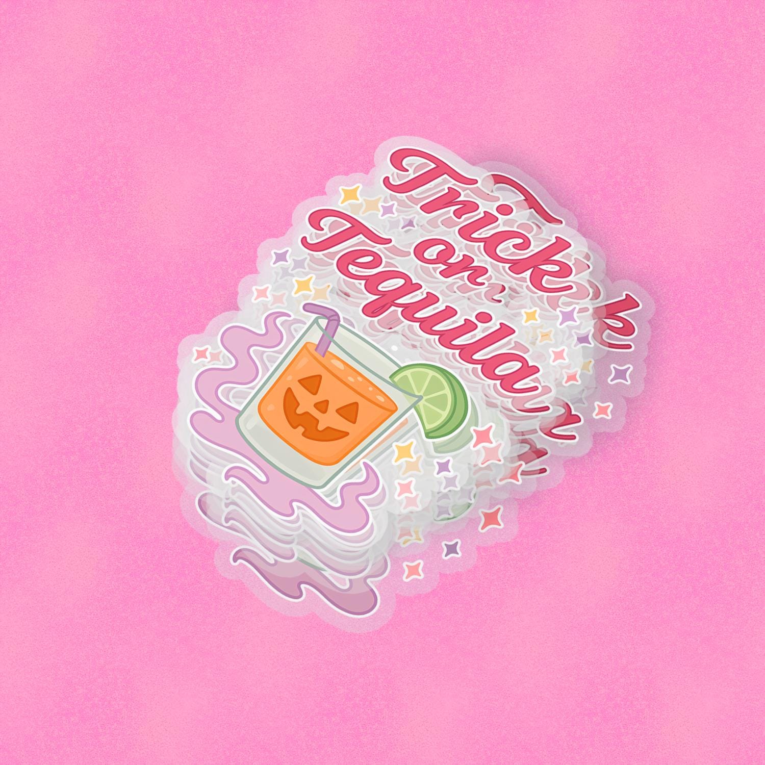 Trick or Tequila 2.5'' Vinyl Sticker – (Glitter/Holographic or Glossy)