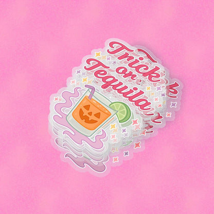 Trick or Tequila 2.5'' Vinyl Sticker – (Glitter/Holographic or Glossy)