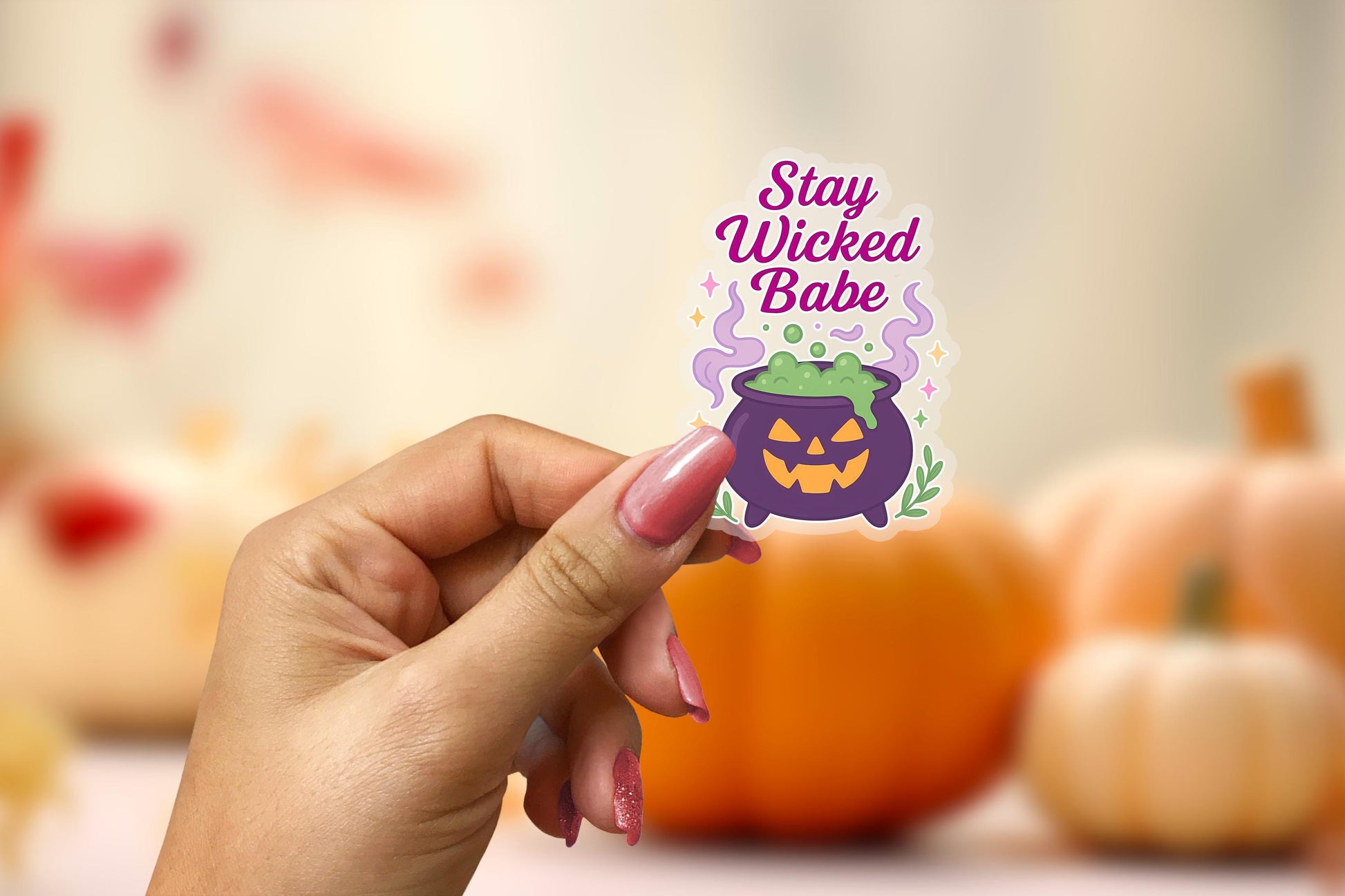 Stay Wicked Babe 2.5'' Vinyl Sticker – (Glitter/Holographic or Glossy)