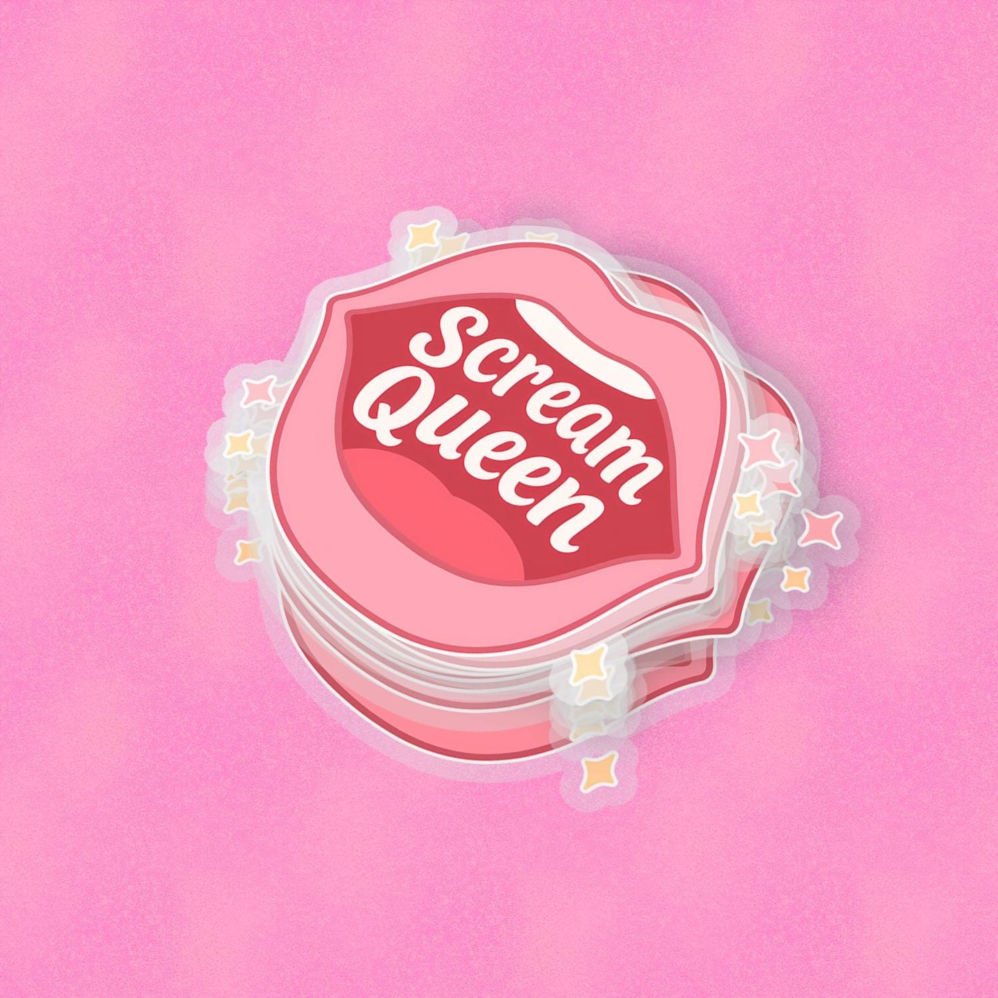 Scream Queen 2.5'' Vinyl Sticker – (Glitter/Holographic or Glossy)