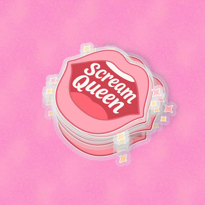Scream Queen 2.5'' Vinyl Sticker – (Glitter/Holographic or Glossy)
