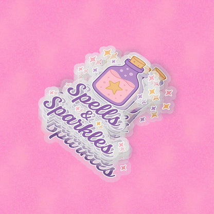 Spells and Sparkles 2.5'' Vinyl Sticker – (Glitter/Holographic or Glossy)