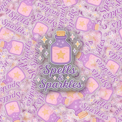 Spells and Sparkles 2.5'' Vinyl Sticker – (Glitter/Holographic or Glossy)