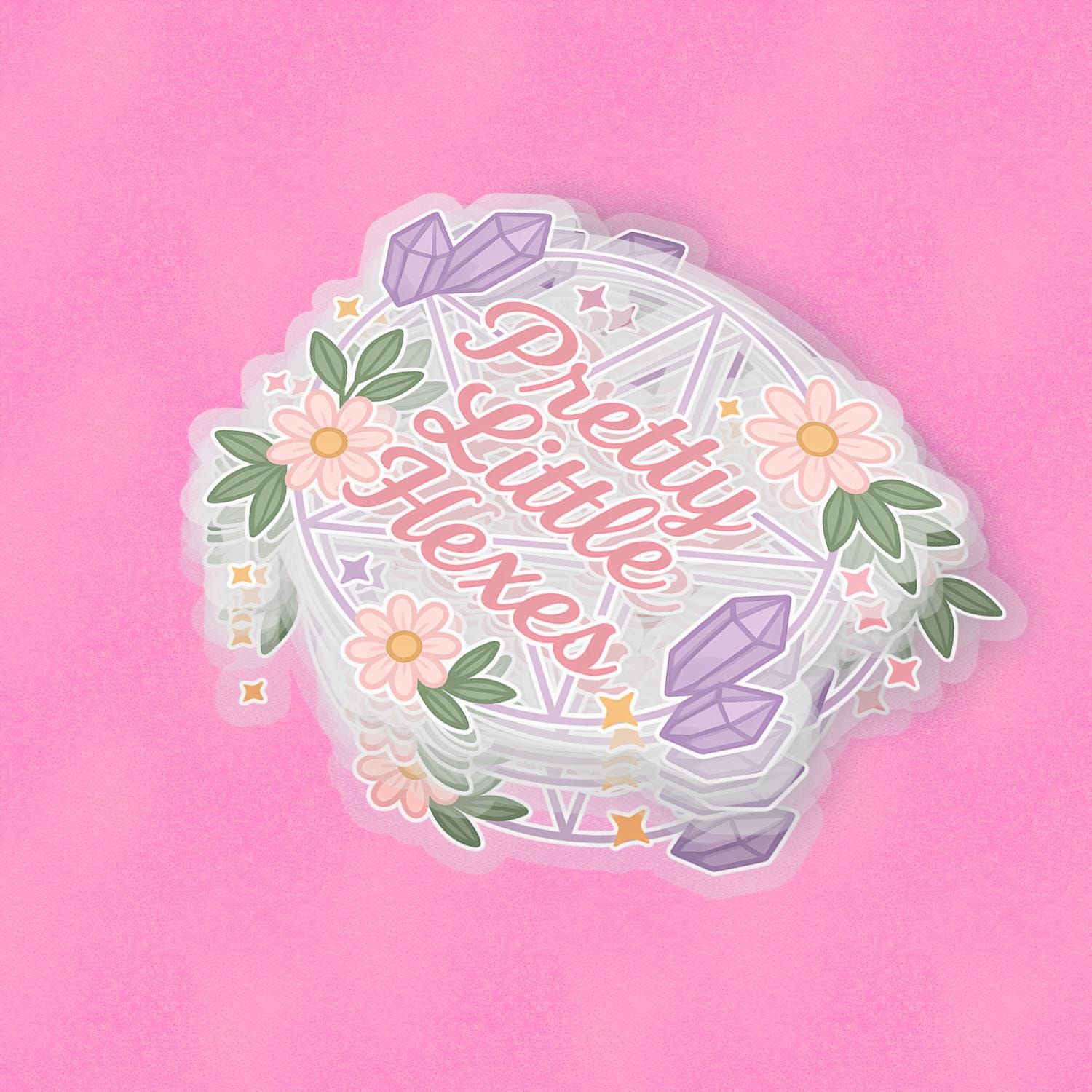 Pretty Little Hexes 2.5'' Vinyl Sticker – (Glitter/Holographic or Glossy)