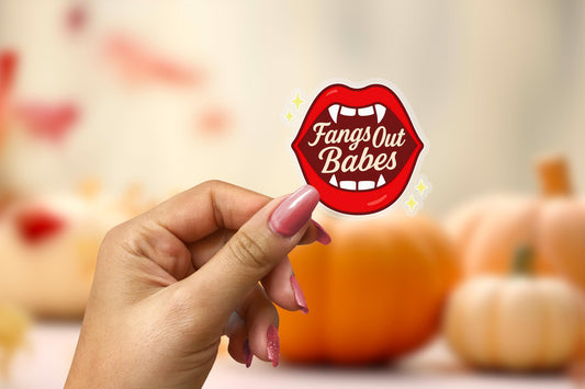 Fangs Out Babes 2.5'' Vinyl Sticker – (Glitter/Holographic or Glossy)