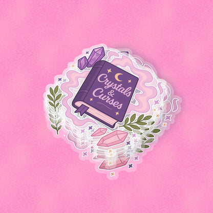 Crystals and Curses 2.5'' Vinyl Sticker – (Glitter/Holographic or Glossy)