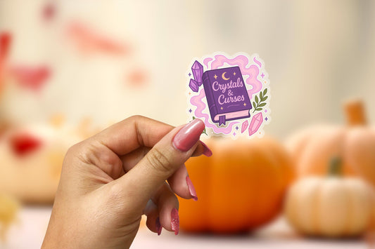 Crystals and Curses 2.5'' Vinyl Sticker – (Glitter/Holographic or Glossy)