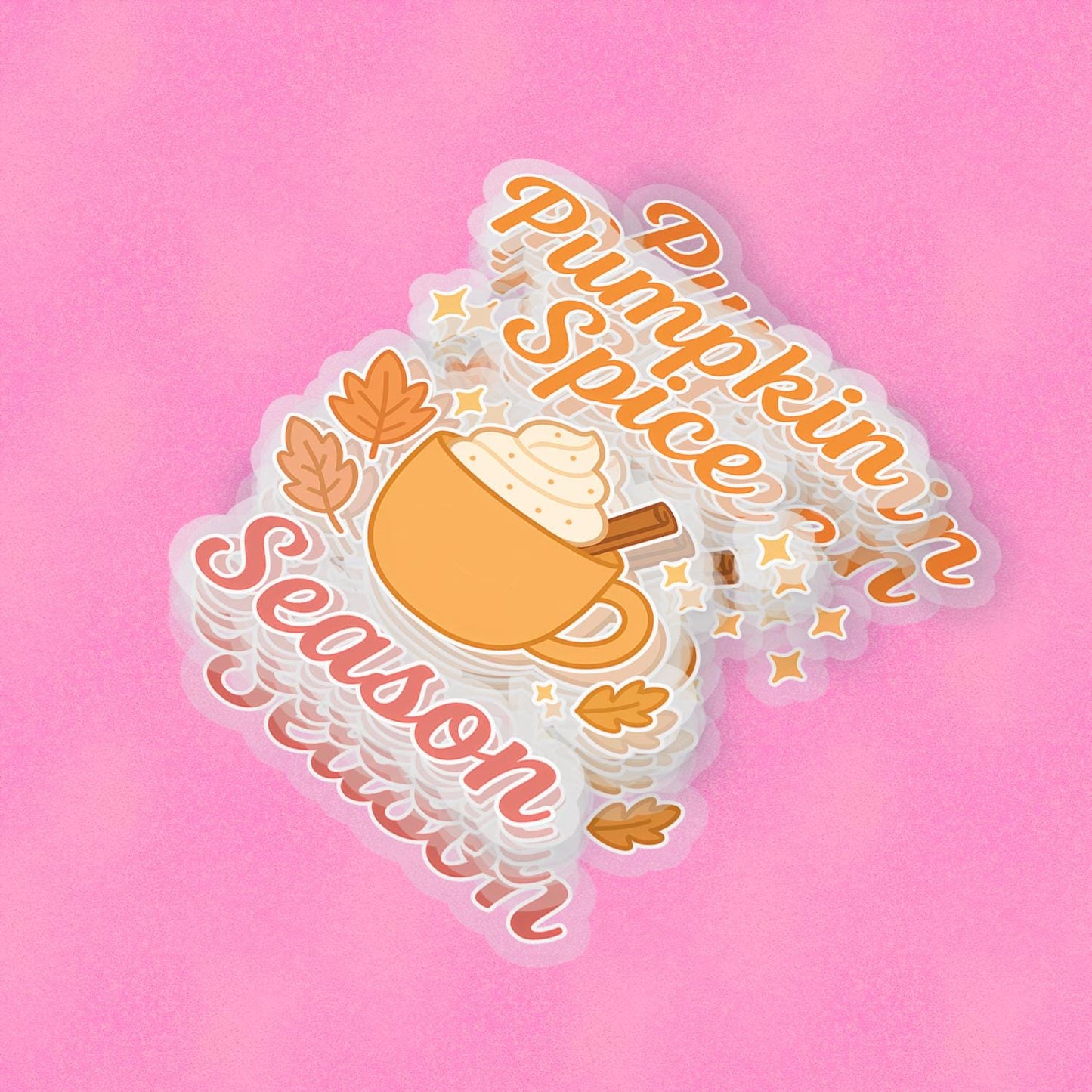 Pumpkin Spice Season 2.5'' Vinyl Sticker – (Glitter/Holographic or Glossy)