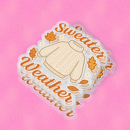 Sweater Weather 2.5'' Vinyl Sticker – (Glitter/Holographic or Glossy)