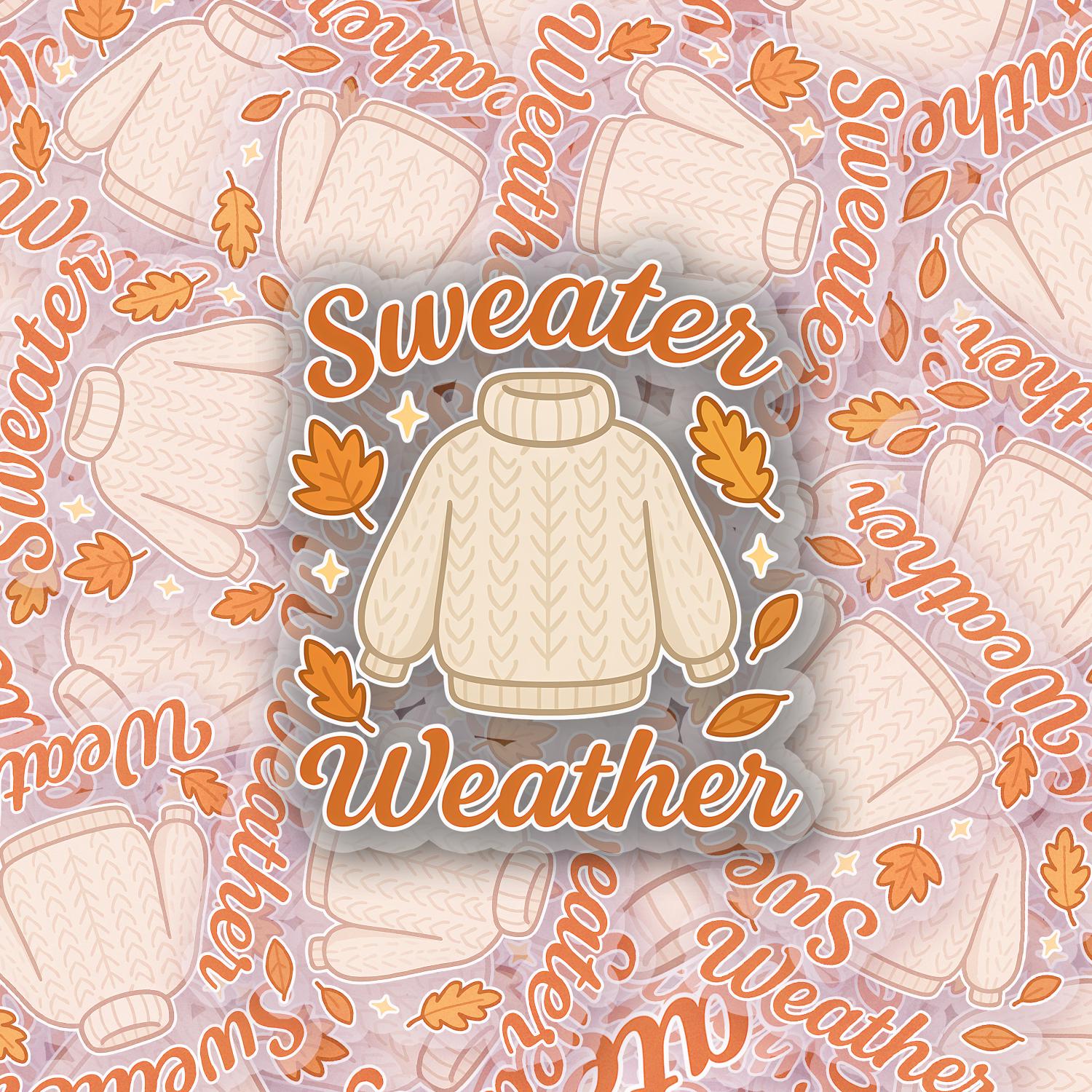 Sweater Weather 2.5'' Vinyl Sticker – (Glitter/Holographic or Glossy)