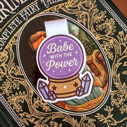 Crystal Ball Magnetic Bookmark | Double-Sided Laminated | Gift for Book Lover