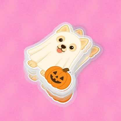 Ghostie Pom 2.5'' Vinyl Sticker – (Glitter/Holographic or Glossy)