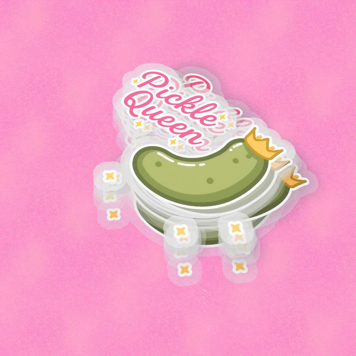 Pickle Queen 2.5'' Vinyl Sticker – (Glitter/Holographic or Glossy)