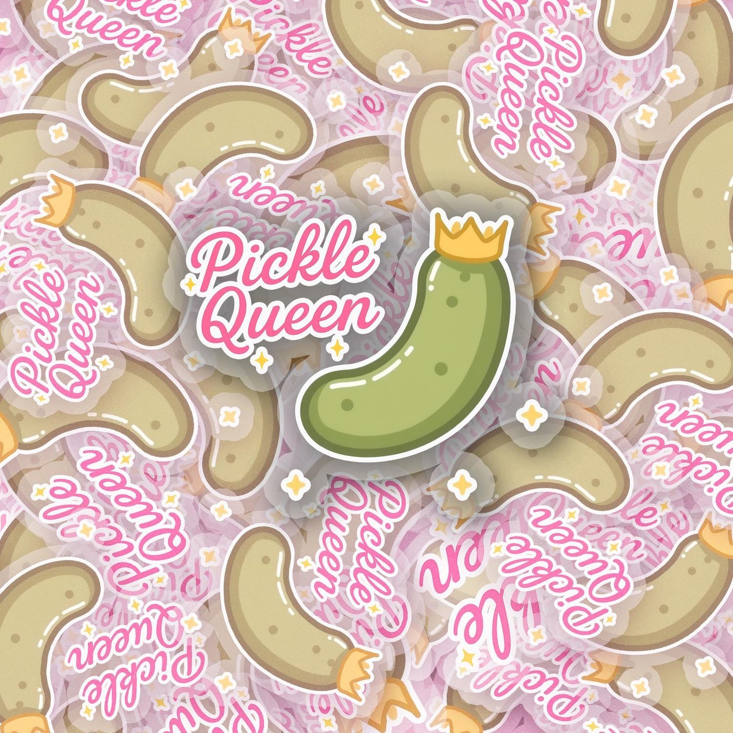 Pickle Queen 2.5'' Vinyl Sticker – (Glitter/Holographic or Glossy)