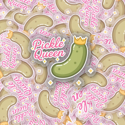 Pickle Queen 2.5'' Vinyl Sticker – (Glitter/Holographic or Glossy)