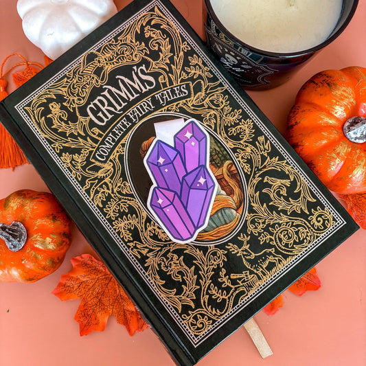 Enchanted Crystal Magnetic Bookmark | Double-Sided Laminated | Gift for Book Lover